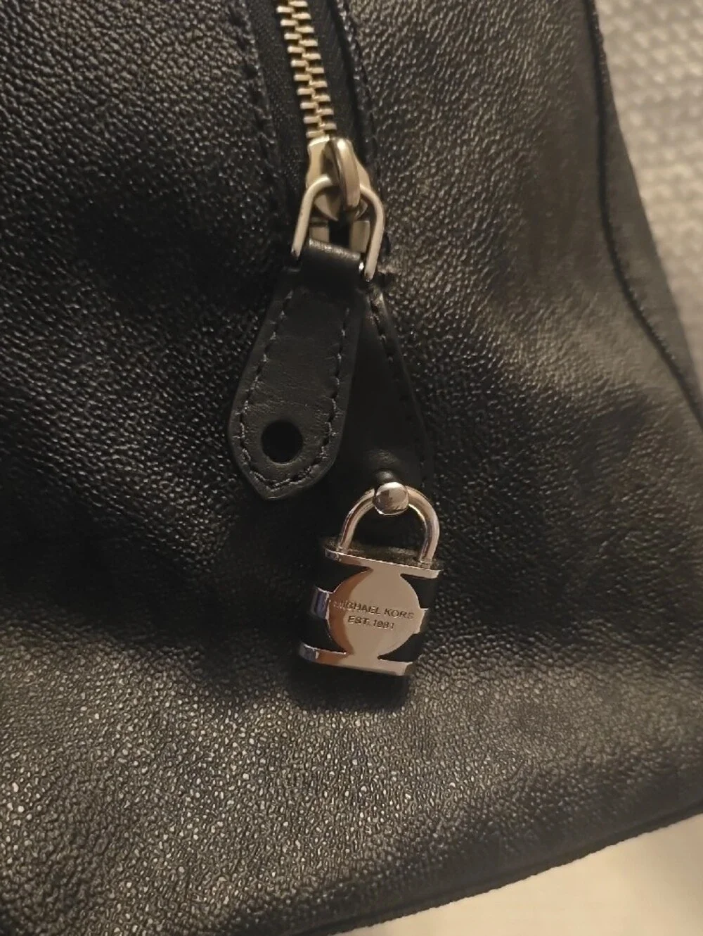 Michael Kors Black Logo Dome Satchel